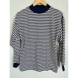 Vintage Positive Vibes Made in USA Long Sleeve Striped Shirt Women's Size L NWT